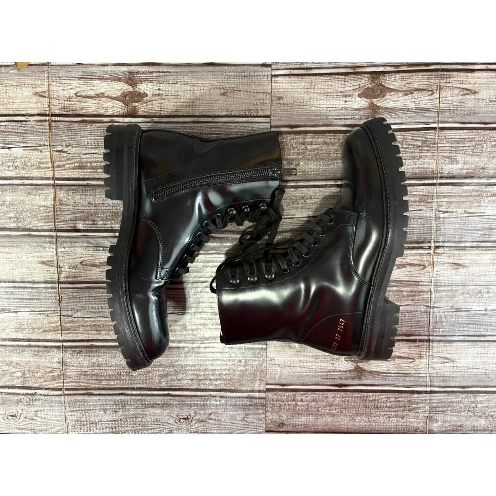 Common Projects Combat Leather Boot size 37 UE 7 US color Black - Picture 6 of 8